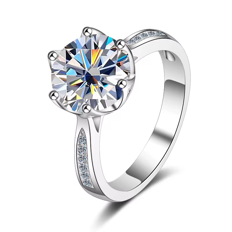 JoyceJelly – bague de luxe en argent Sterling S925, anneau en Moissanite de couleur D 3ct, Design cl