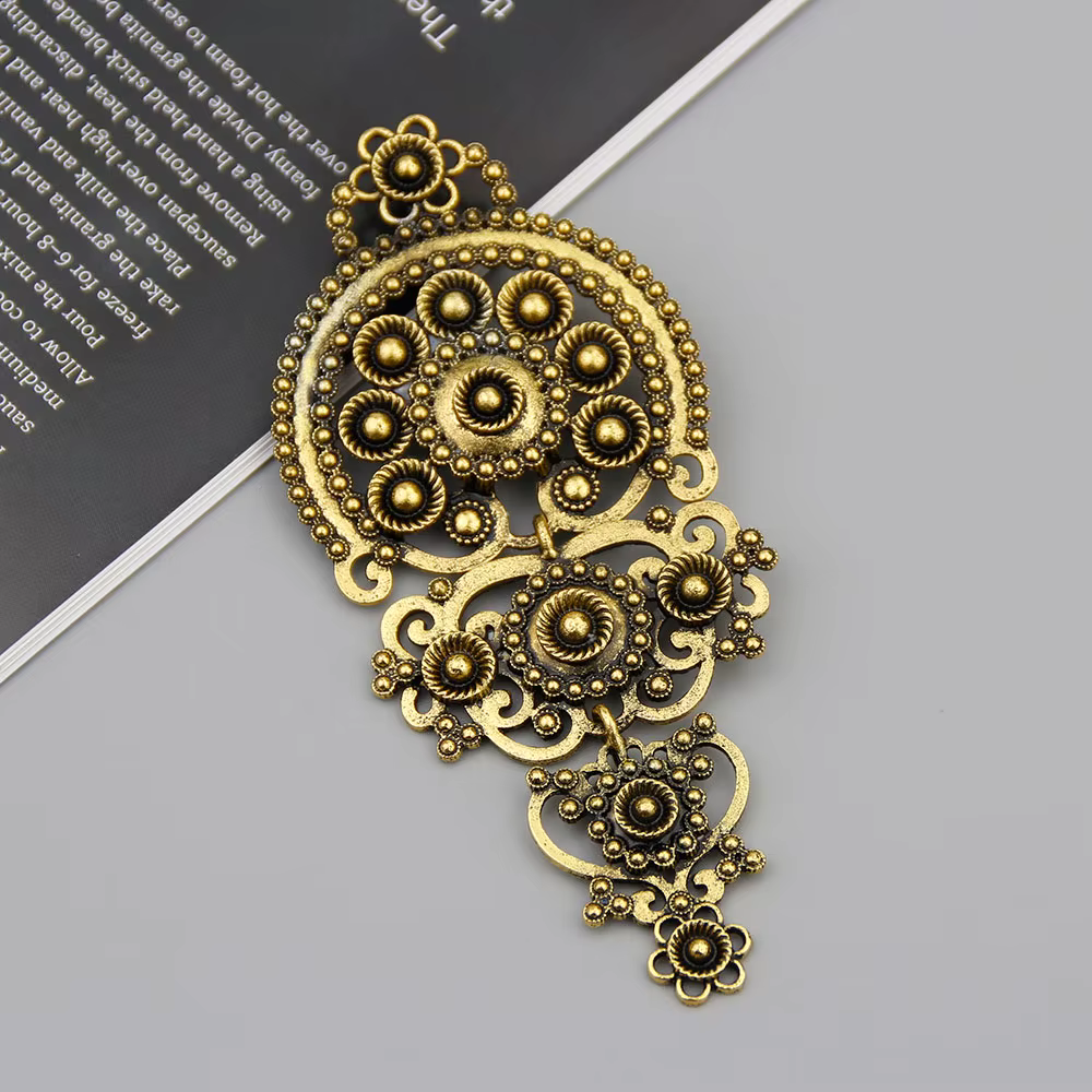 Sunspicems – broche rétro pour femme, Vintage, bohémien, couleur or, argent, espagne, fleur, broche 