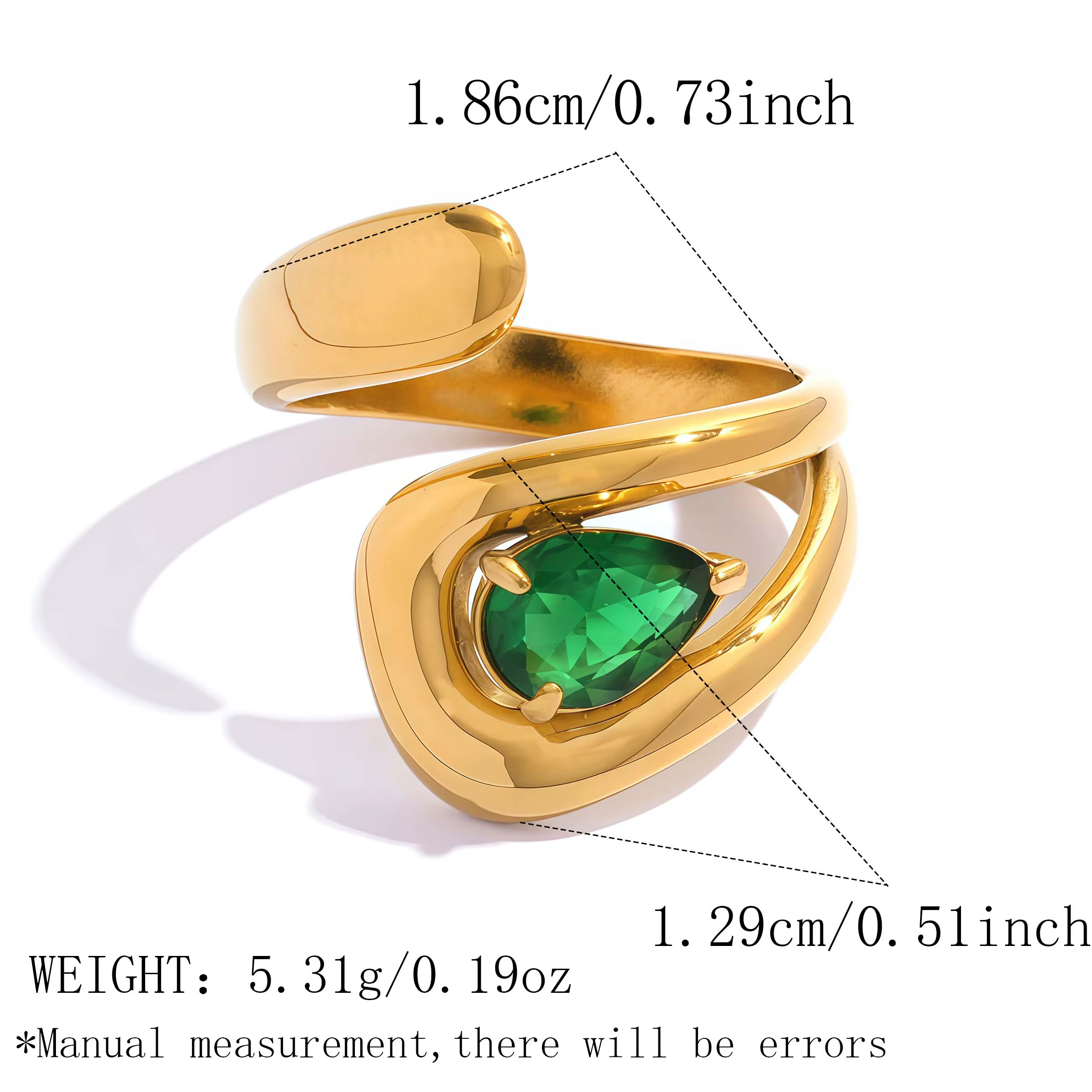 Bague pour femme en acier inoxydable avec zircon cubique exquis, en métal 18 carats, pour mariage et