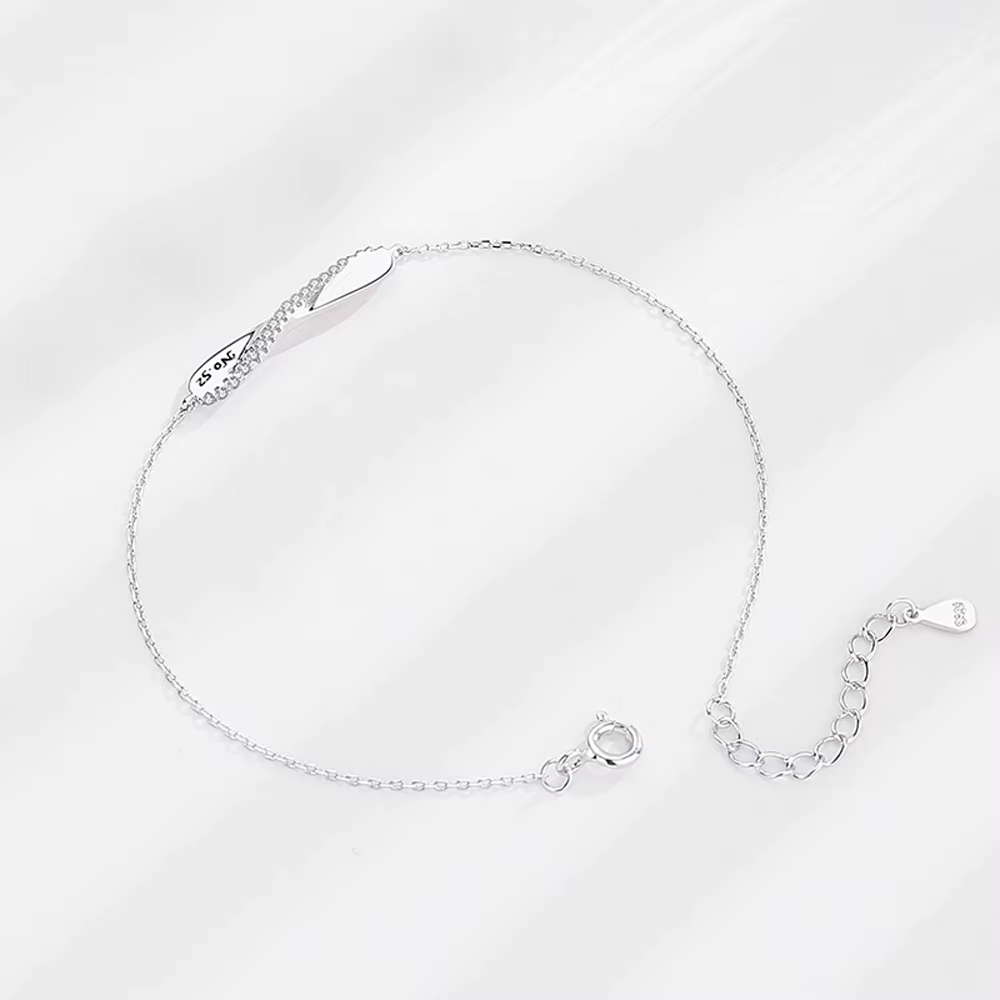 Bracelet romantique en alliage ondulé pour hommes et femmes, amour éternel, bracelet pour amis, brac
