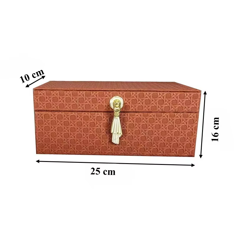 Grande boîte à bijoux en cuir, organisateur de colliers, porte-bracelet personnalisé, boîtes de rang