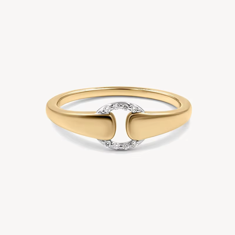 Bague en argent sterling 925 KUC Jewelry pour femme, à porter au quotidien, avec boucle en zircon bi