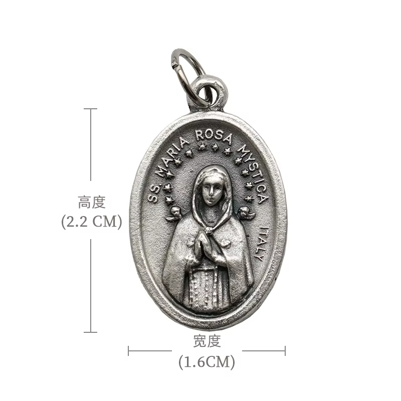 Pendentif religieux vintage de 2,2 cm, médaille catholique sculptée Vierge Marie, accessoires de bij