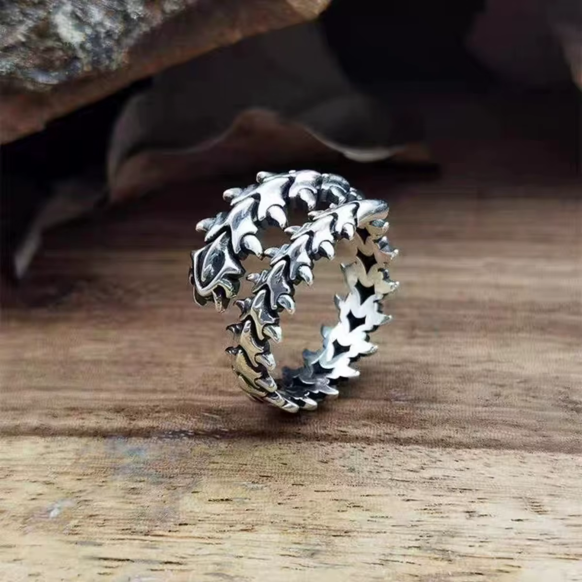 Bague mille-pattes réglable, bijoux punk en acier inoxydable pour femmes et hommes, idée cadeau conf