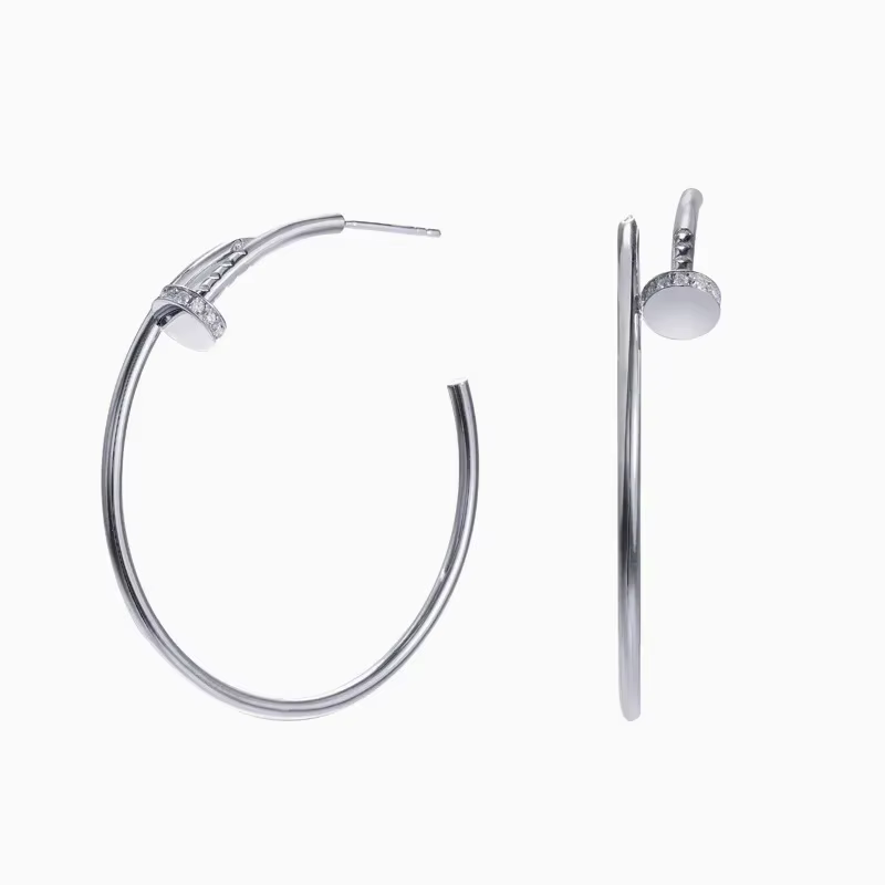 Boucles d'oreilles Moissanite en argent regardé 925 véritable pour femme, grandes boucles d'oreilles