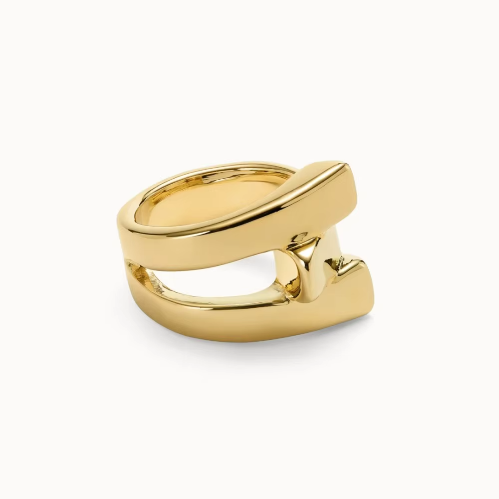 Bague géométrique en or et argent, breloque polyvalente, accessoires neutres, cadeaux de vacances po