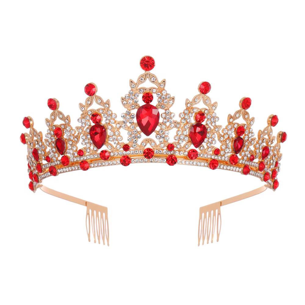 Diadème de mariage en cristal, couronne de mariée, diadème, voile, accessoires de cheveux, bijoux de