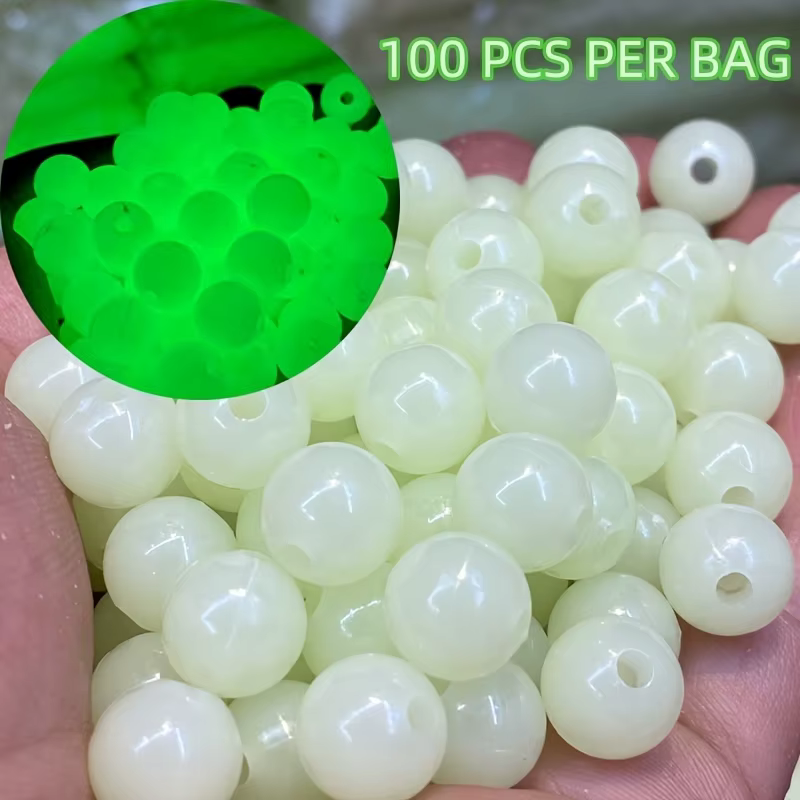 100 pièces/sac fabrication de bijoux, perles lumineuses, Bracelets, colliers, produits artisanaux fa
