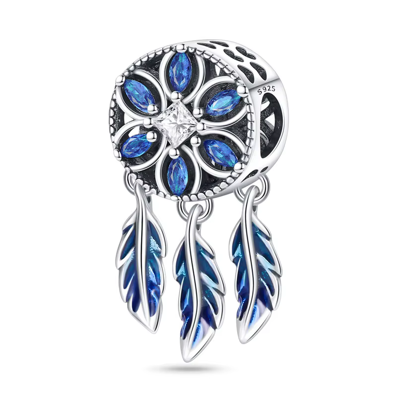   Nouveau pendentif attrape-rêves en argent sterling 925, compatible avec bracelet original de 3 m