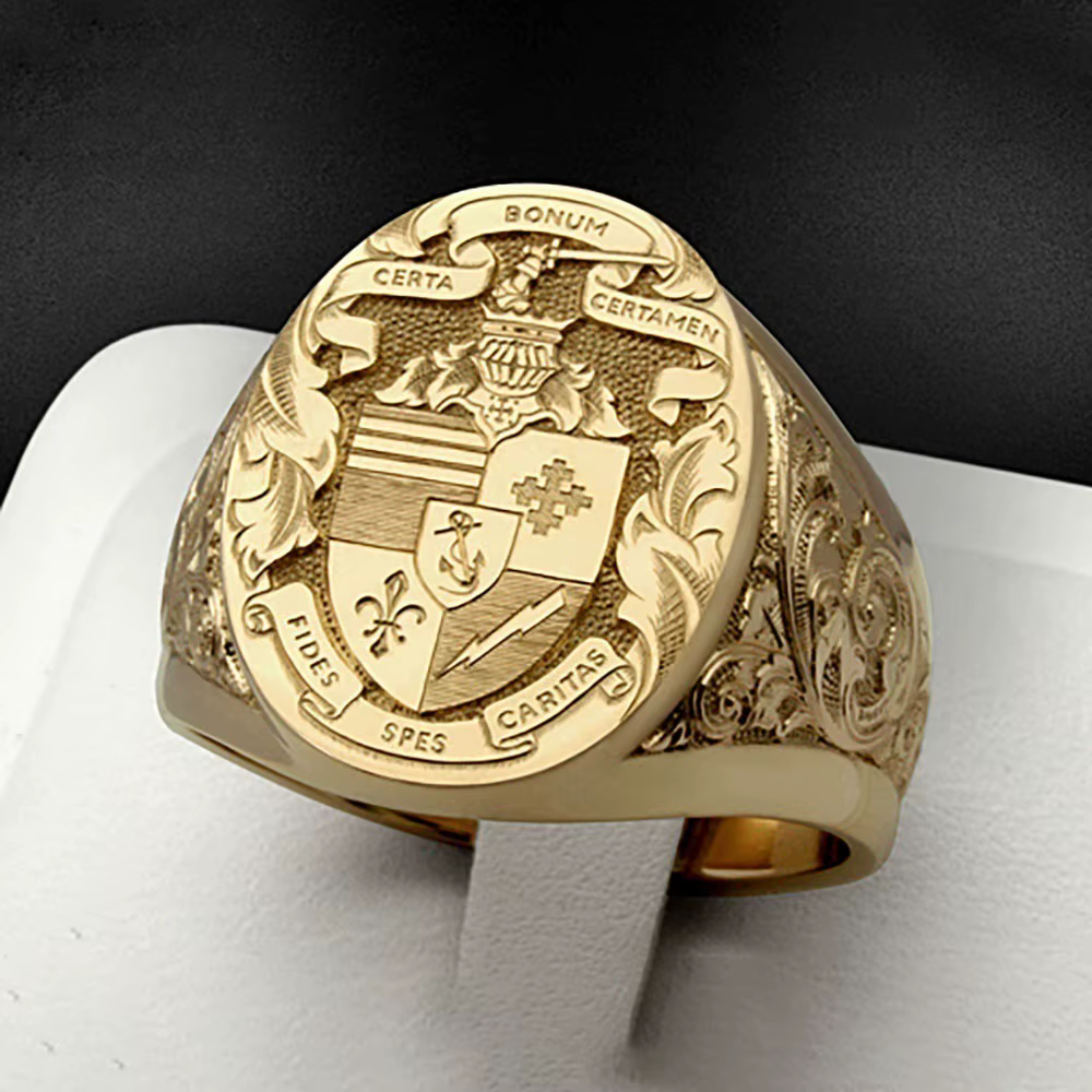 Bague de Mariage en Argent Gravée Père de la Mariée, pour Hommes Aînés
