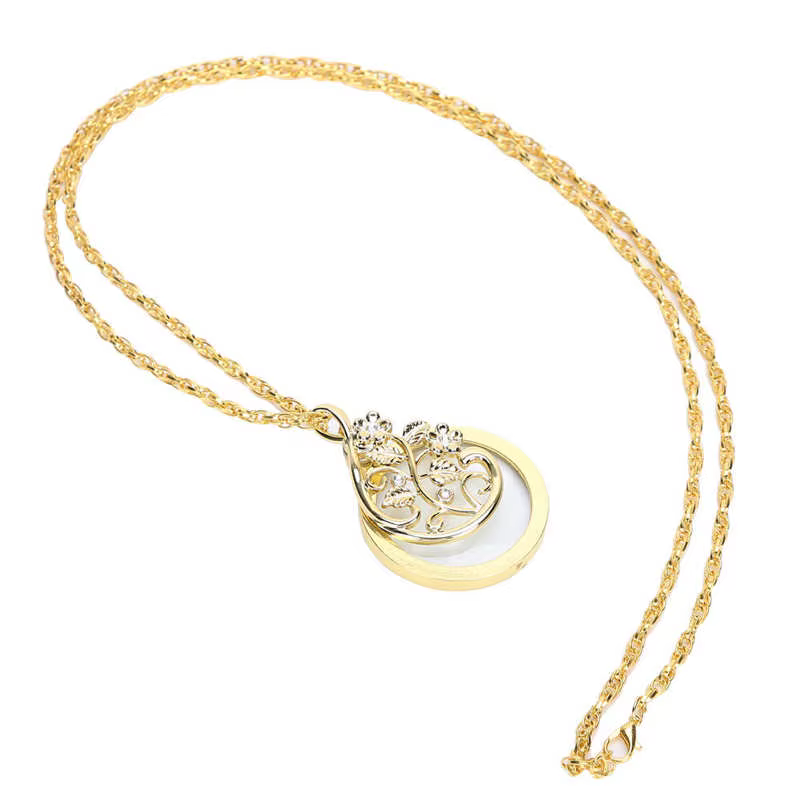 Collier décoratif Monocle avec loupe 4.5X, pendentif en chaîne de couleur or/argent pour bijoux âgés