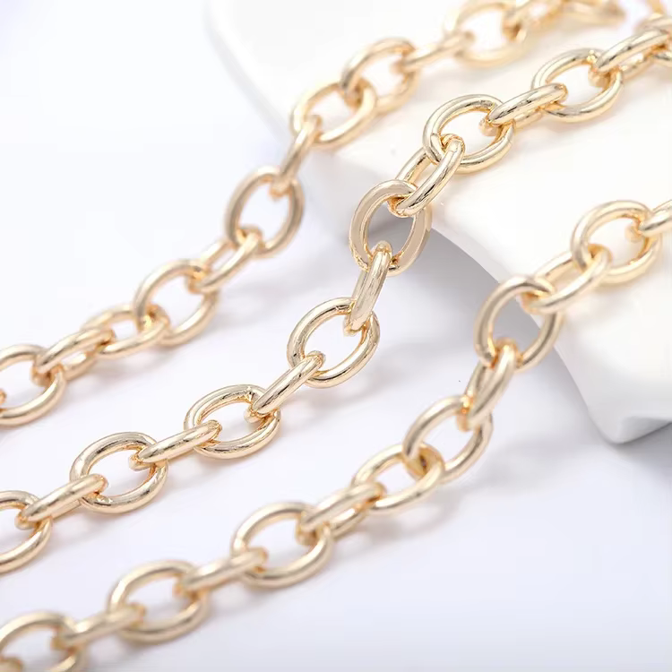 Bijoux en laiton plaqué or 14 carats, fournitures exécutives, collier O JODIY, boucles d'oreilles, b