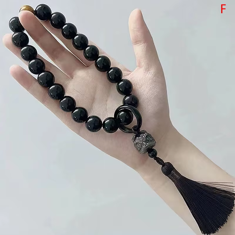 Pierre de Jade verte 12mm perles gland Bracelet collier tibétain bouddhiste Mala bouddha charme chap
