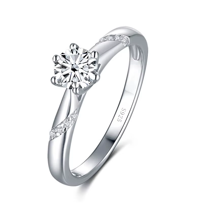 Gica Gema-Bagues en diamant Moissanite pour femme, bijoux fins, argent regardé 925, fiançailles et m