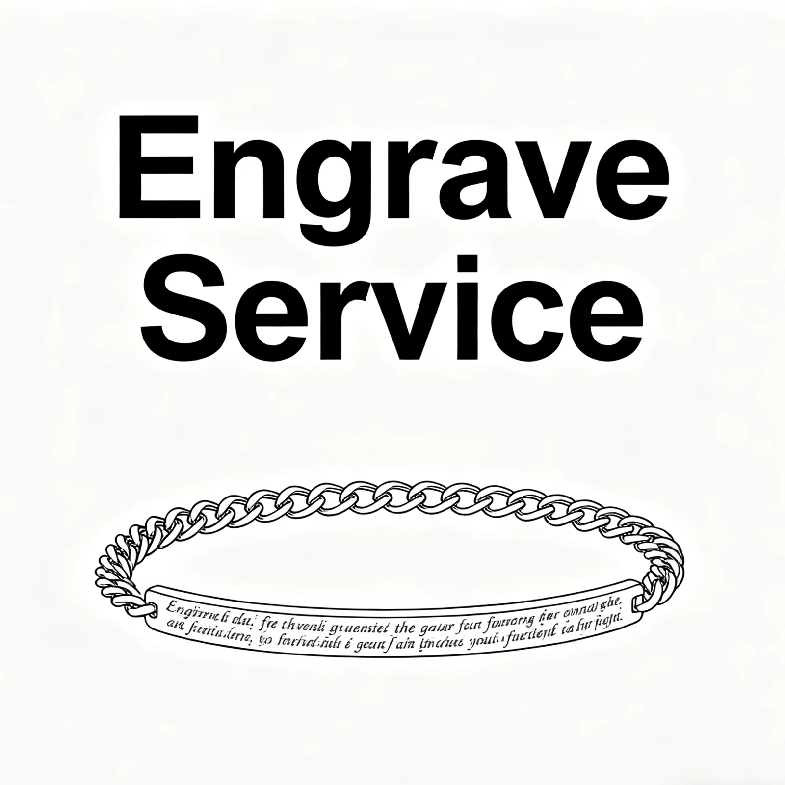 Frais de gravure pour magasin de bijoux Mprainbow, frais de 1 pièce pour gravure sur 1 côté, Service