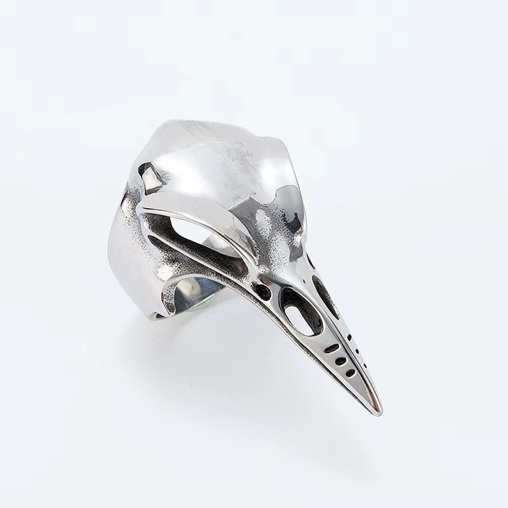Bague boussole Viking Vintage pour hommes, anneau de motard nordique Odin en acier inoxydable, Raven