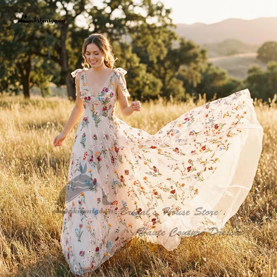 Robes de mariée florales en dentelle Lakshmigown 2026 – Robes de mariée de style campagnard et de pl