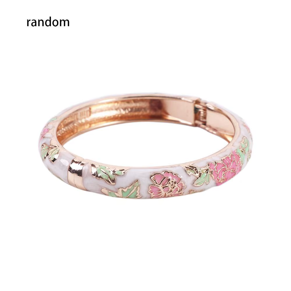 Cadeaux classiques traditionnels pour femmes et filles, bracelet en émail cloisonné à fleurs en fili