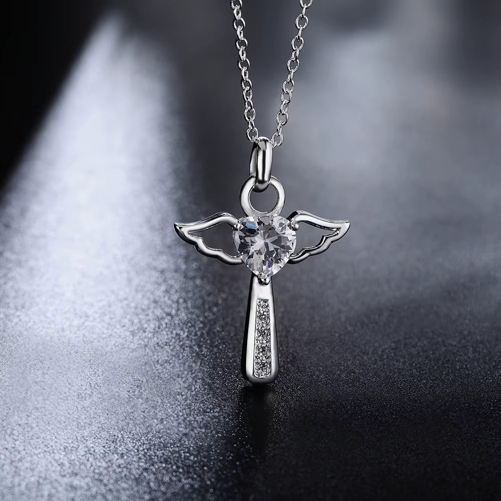 Collier aile d'ange en argent Sterling 925 pour femmes, bijoux de luxe de créateur, accessoires, art