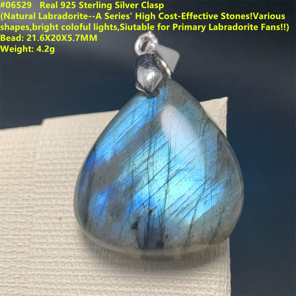 Pendentifs en Labradorite colorés naturels aurore uniques pour femmes, superbe perle de Labrador lum