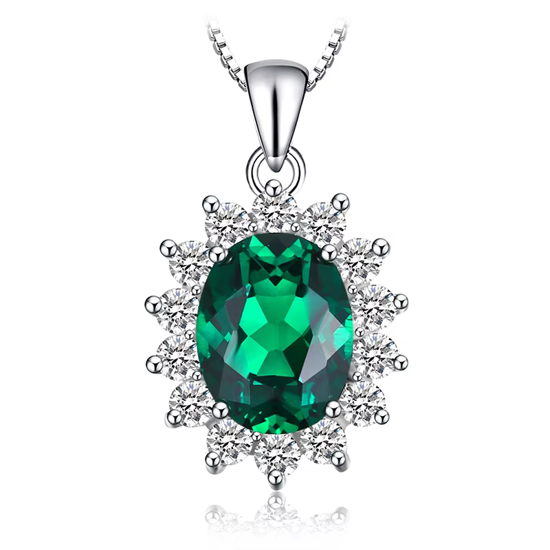 JewelryPalace – collier pendentif princesse Diana en argent Sterling 925, création, saphir bleu, rub