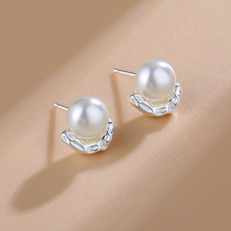 Boucles d'oreilles en argent Sterling 925 pour femmes, perles irrégulières, piercing de luxe, bijoux