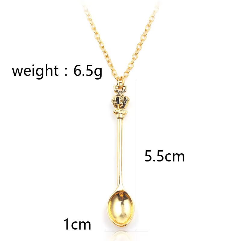 Collier pendentif Alice vintage en forme de mini couronne dorée, en alliage, bijou rétro tendance, c