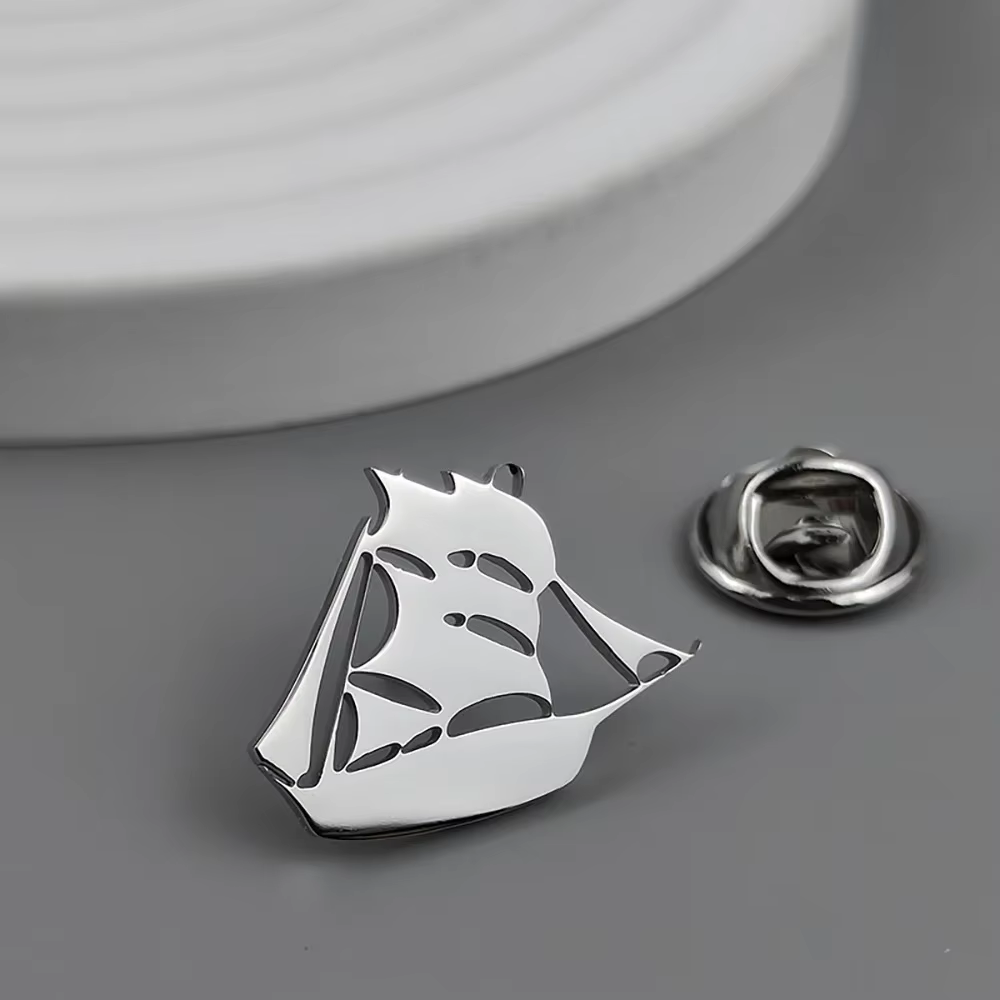 Broches de voilier pour femmes, en acier inoxydable, à la mode, pour fête de bateau à voile, broche 
