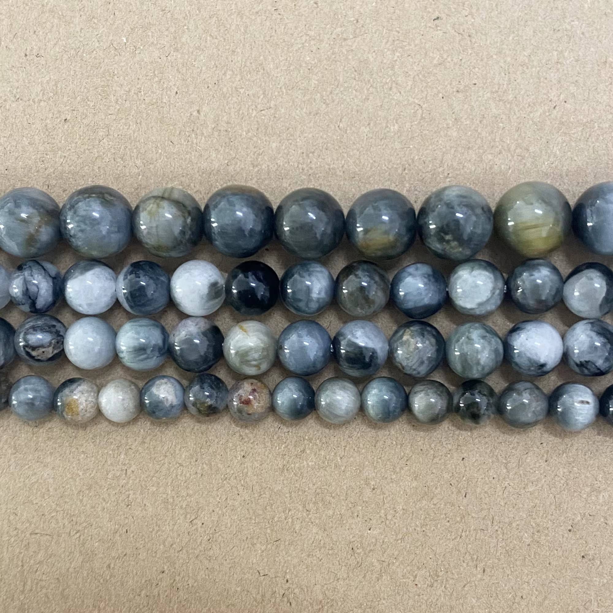 Perles rondes en pierre naturelle oeil de faucon, amples, 6, 8, 10 MM, taille au choix pour la fabri