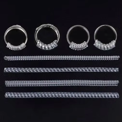 Réducteur de taille d'anneau, outils, anneaux à ressort en spirale réglables, tendeur Transparent In