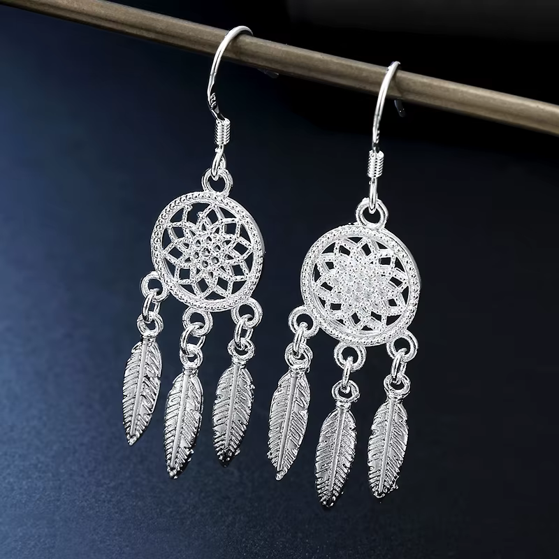 Dream Catcher – boucles d'oreilles Vintage en argent 925 pour femmes, bijoux de luxe fins de mariage