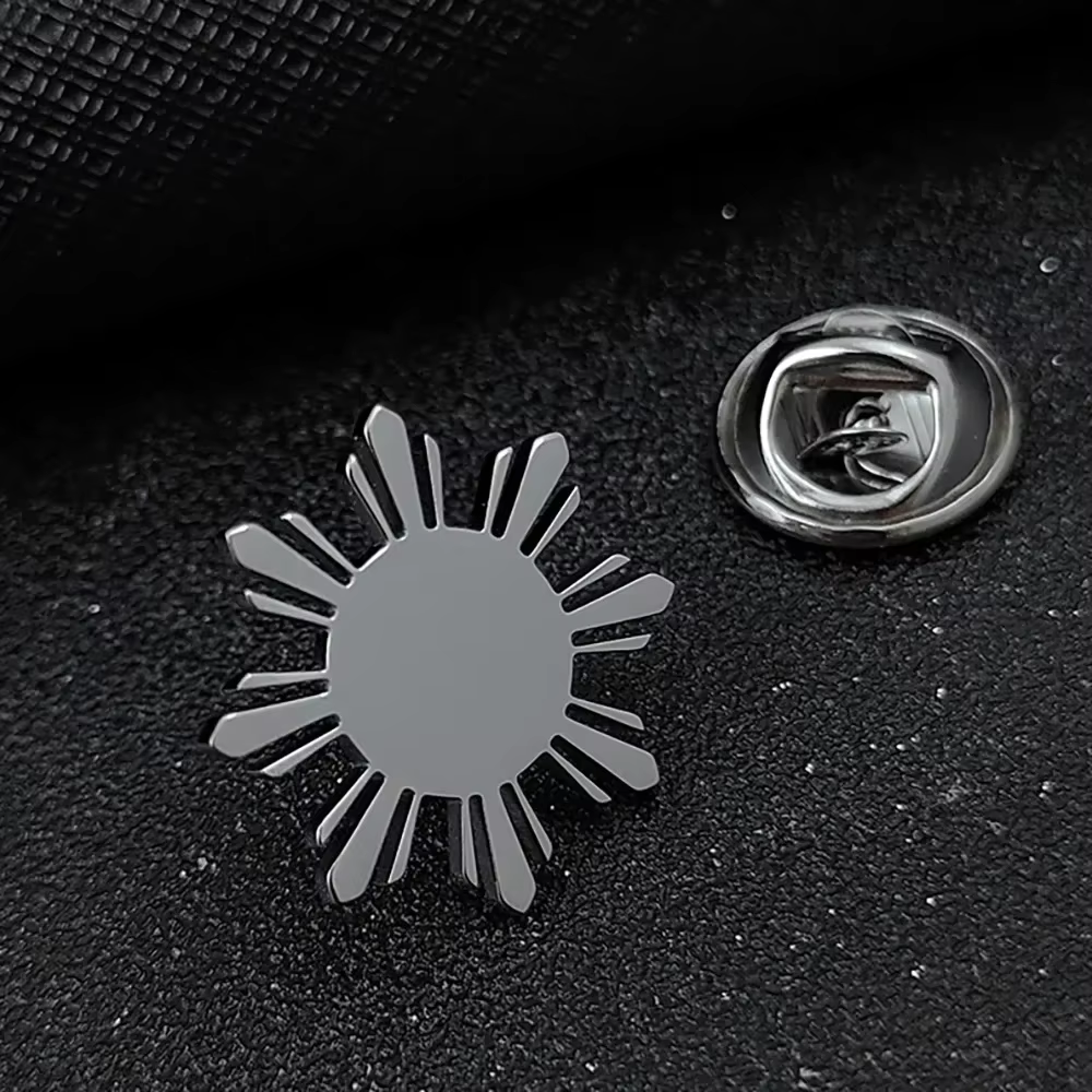 Bijoux antiques mode soleil doré or noir argent broche pour femmes hommes manteau accessoires femme 