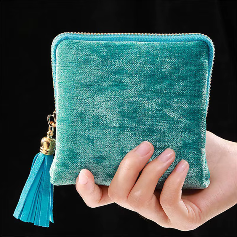 Pochette de rangement portable à fermeture éclair pour bijoux, sac anti-rayures pour bracelets et pe