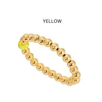 Bague Perlée Extensible en Clip, Or 14K, Remplie de Perles Faites à la Main, Étanche, Bijoux Résista