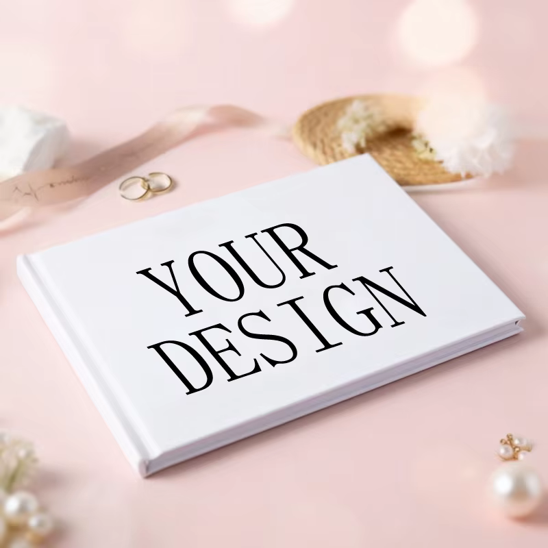 Livre d'or de mariage personnalisé, 3 pièces, livre d'or blanc personnalisé pour la réception, les f