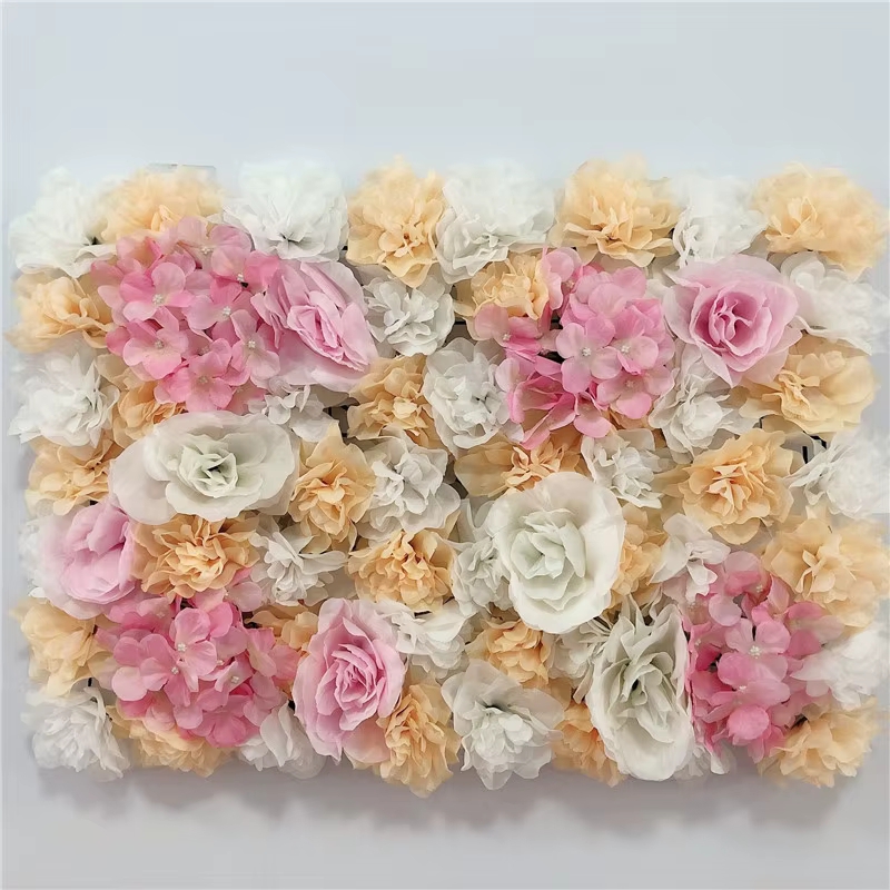 Mur de fleurs artificielles injRose, blanc rose, pour mariage, toile de fond de fête d'anniversaire,