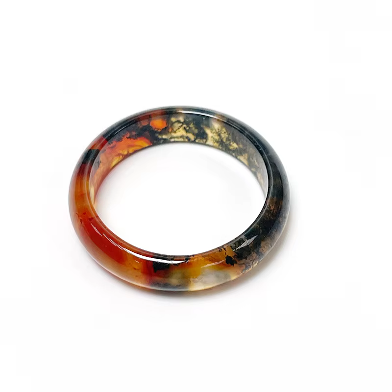 Anneau de plante d'eau rouge naturelle, un morceau de bijoux à la mode pour hommes et femmes, adapté