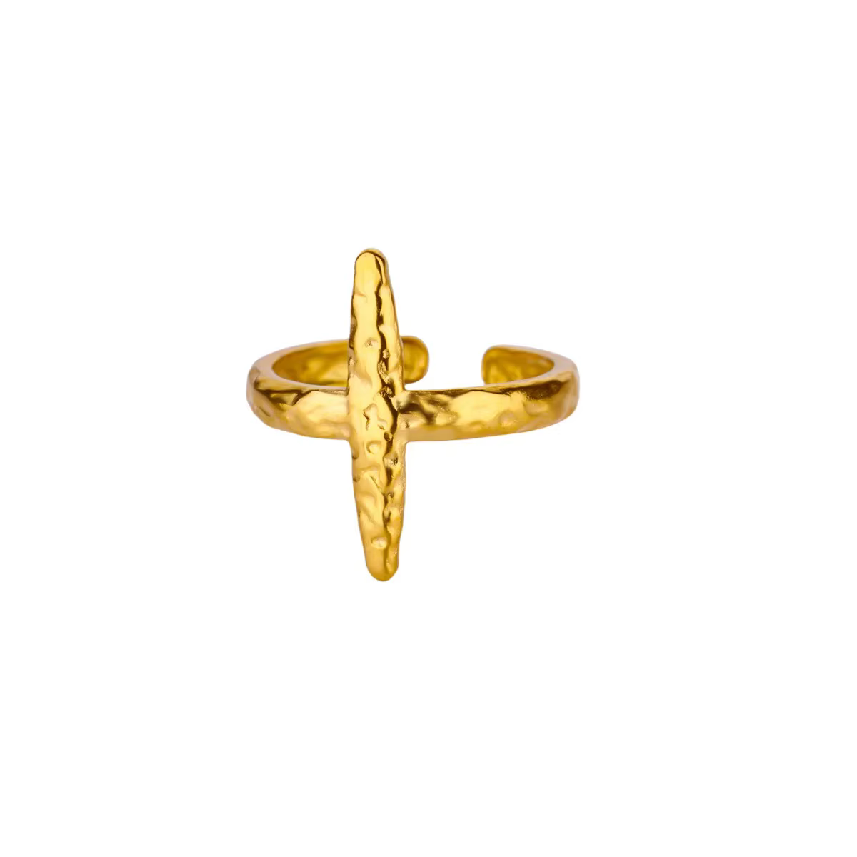 Bagues Vintage en forme de croix de jésus pour femmes et hommes, couleur or, en acier inoxydable, ré