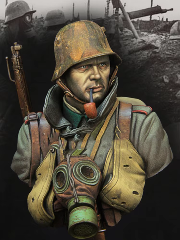 Figurines de Soldat de la Première Guerre Mondiale, Soldat en Buste, Jouets en Résine, Kit Non Peint