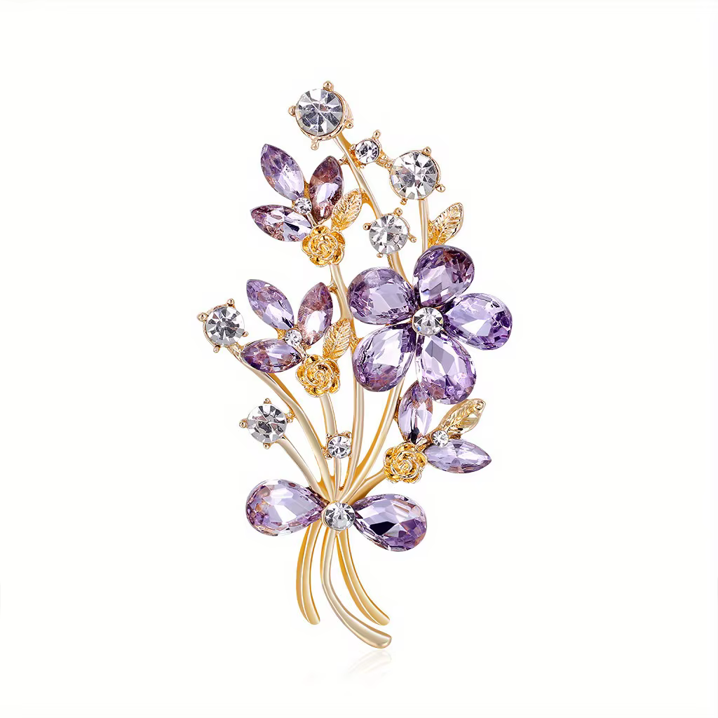 Broches de luxe en strass pour femmes et hommes, broches élégantes en cristal pour fête de mariage, 