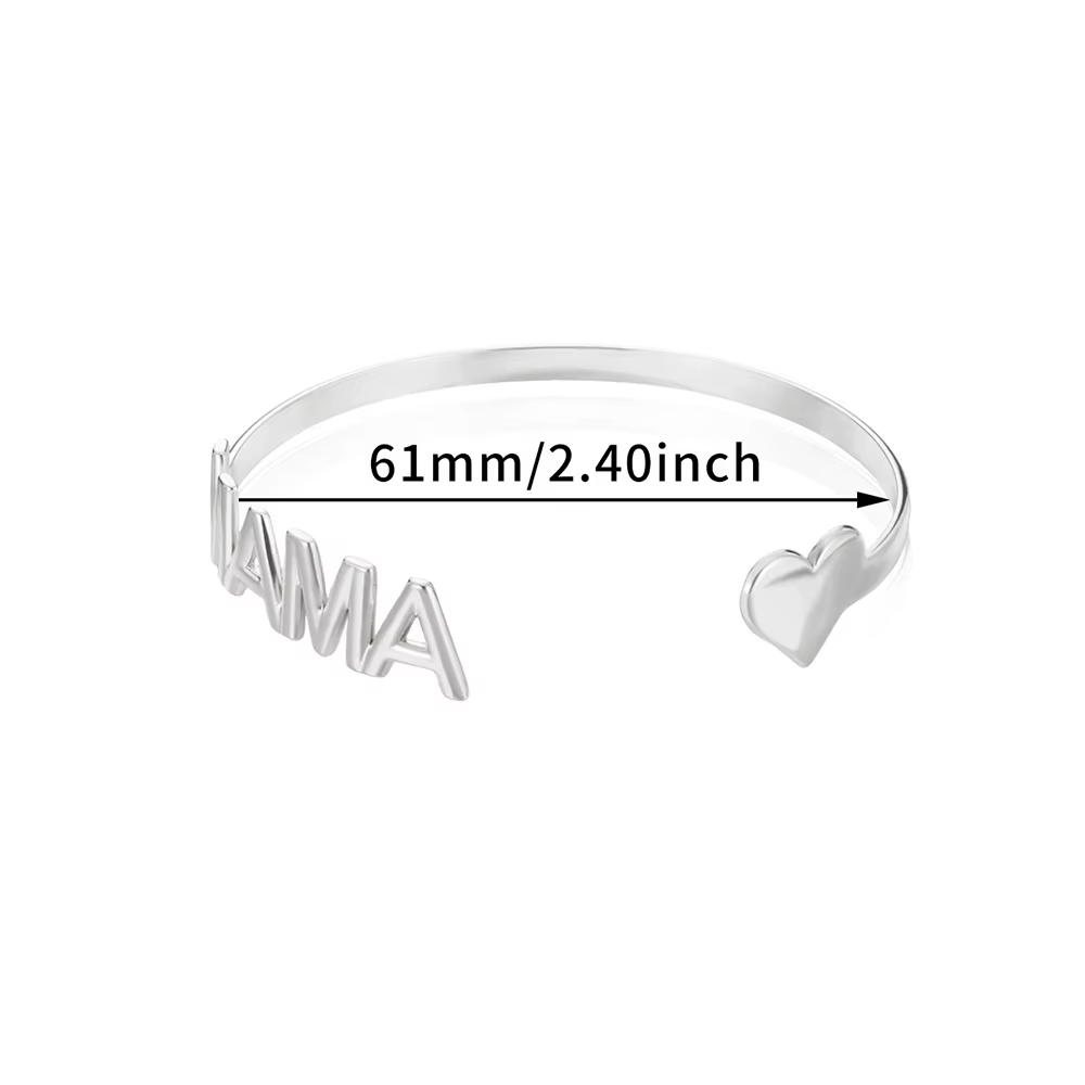 Ensemble de bijoux pour la fête des mères pour femmes, bracelets ouverts en acier inoxydable, access