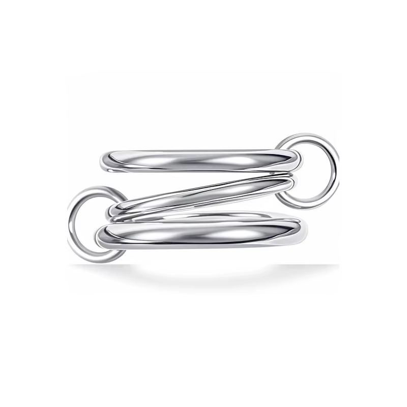 LATS – bague bicolore à trois anneaux en cuivre plaqué or 14K pour femmes, bijoux empilables de Styl