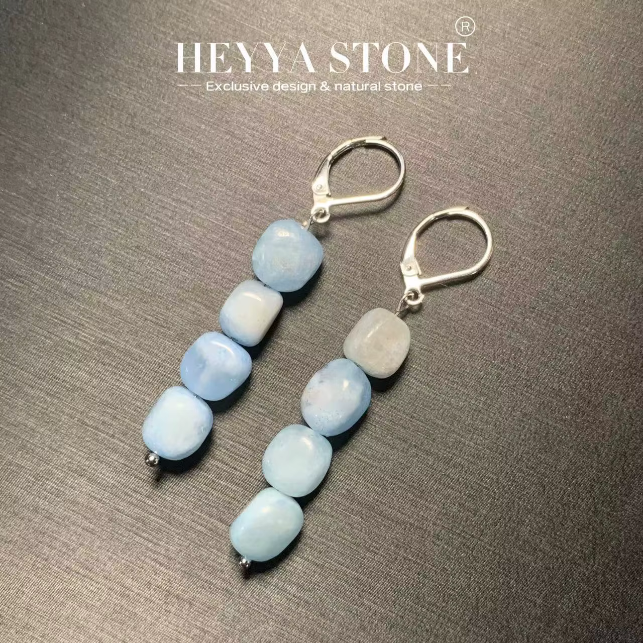 HEYYA – Bracelet aigue-marine naturelle, pierre précieuse de guérison énergétique, bijoux fins, Styl