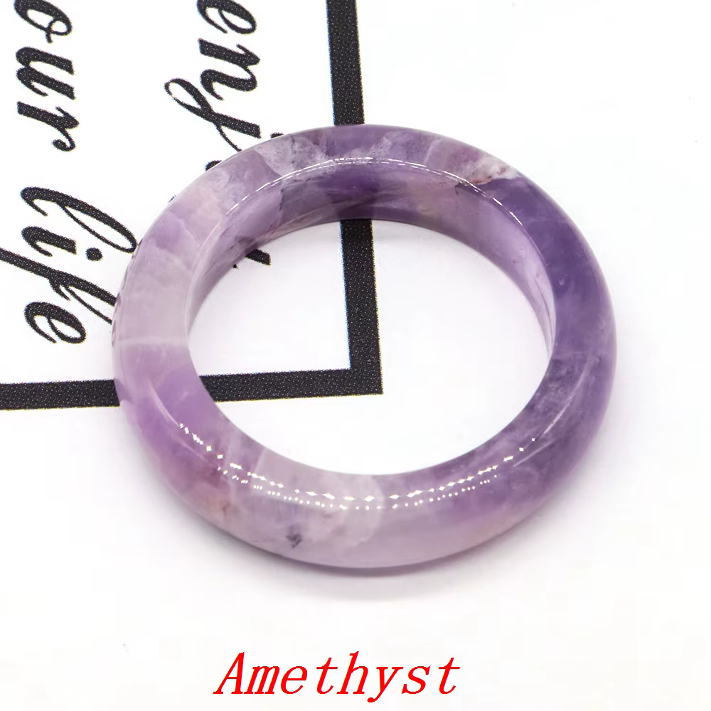 Bagues en pierre précieuse de guérison pour hommes et femmes, pierre rose naturelle, Quartz, Agates 