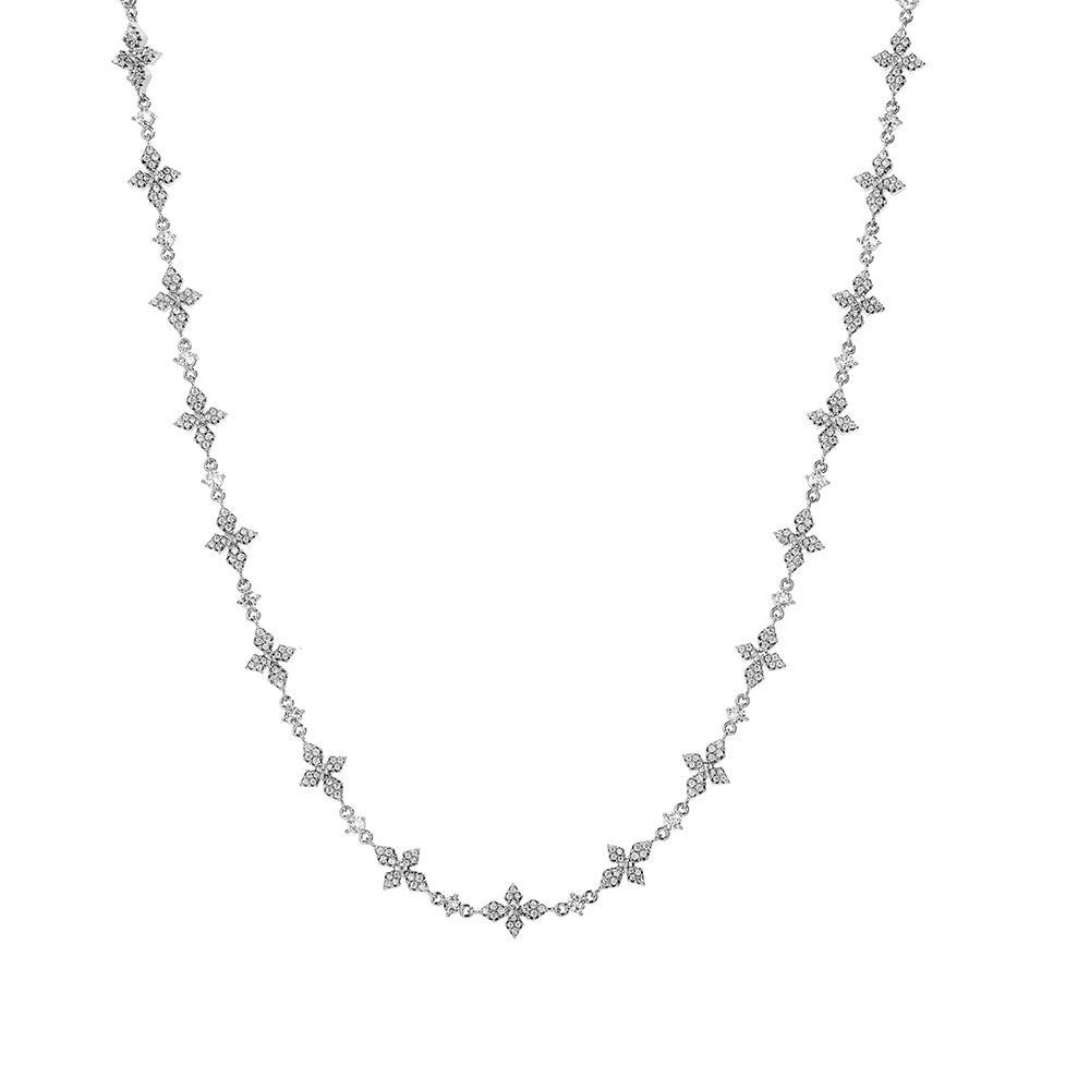 Ensemble de bijoux Nuoya Iced Out Star Chain, collier étoile à quatre branches miniature plaqué arge