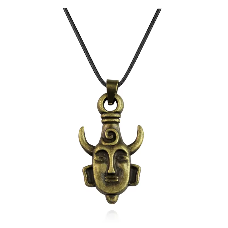 Smile-Collier avec pendentif en cuir pour femme et homme, amulette vintage, ULcuivrée, Winchester Je