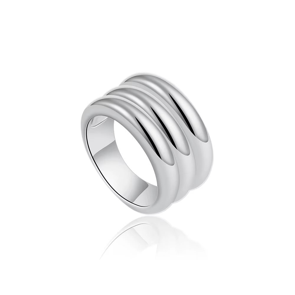 Bagues épaisses multicouches de couleurs mélangées, plaquées or et argent, bague croisée, déclaratio