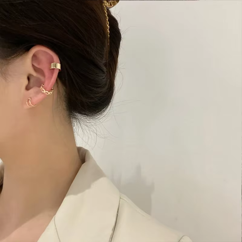 LATS Clips boucles d'oreilles pour femmes unisexe minimaliste mode Cartilage cerceau boucles d'oreil