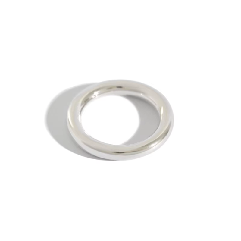 F.I.N.S minimaliste 990 en argent Sterling anneaux lisses bagues de fiançailles classiques pour les 