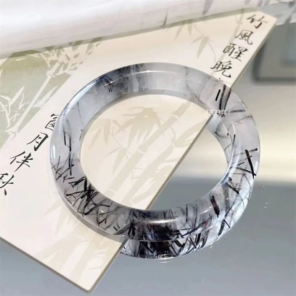 Bracelet en résine dégradée transparente pour femme, tempérament glacé, accessoires rétro Hanfu, bij